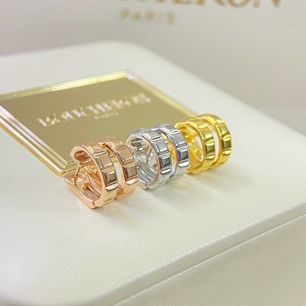 18k Bo”｛巴黎飾紋單圈｝高奢定製耳扣釘圈