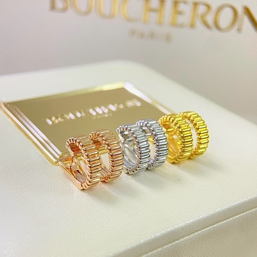 18k Bo”｛羅緞光面單圈｝高奢定製耳扣釘圈