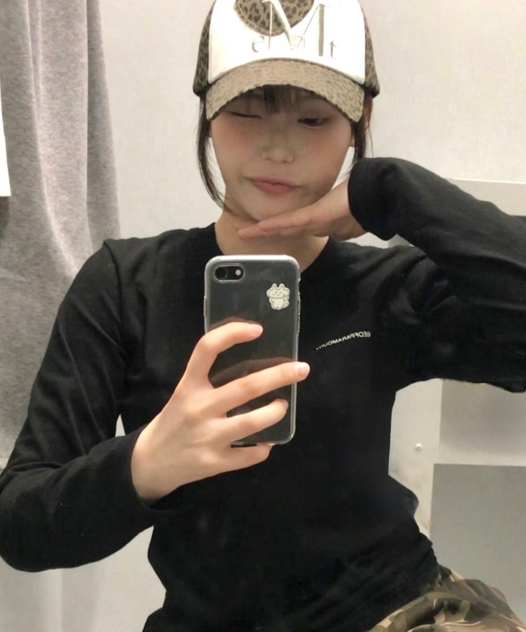 MUCENT SSignature 刺繡 豹紋 愛心 棒球帽 P0000BLH