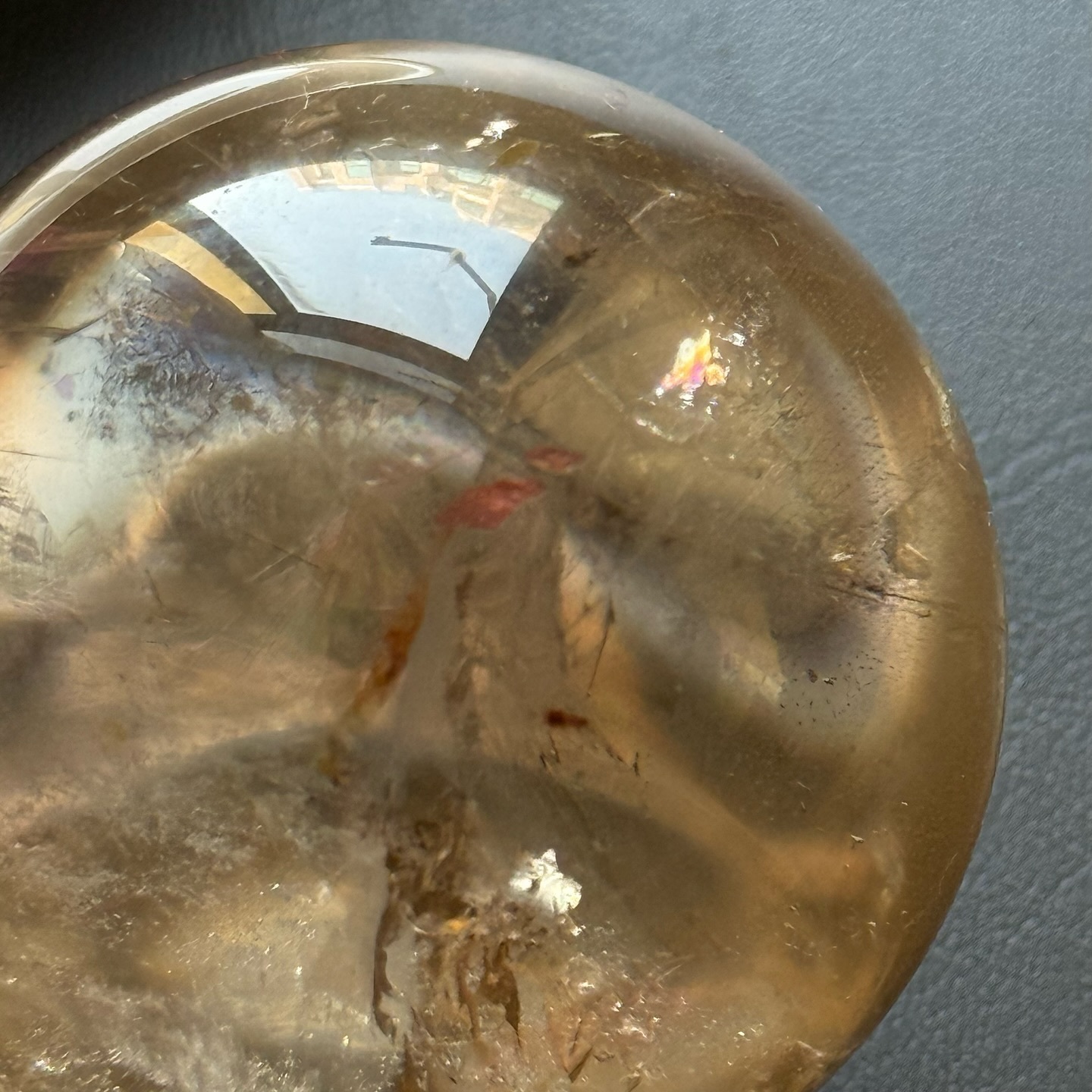 [原石] 透體白水晶球