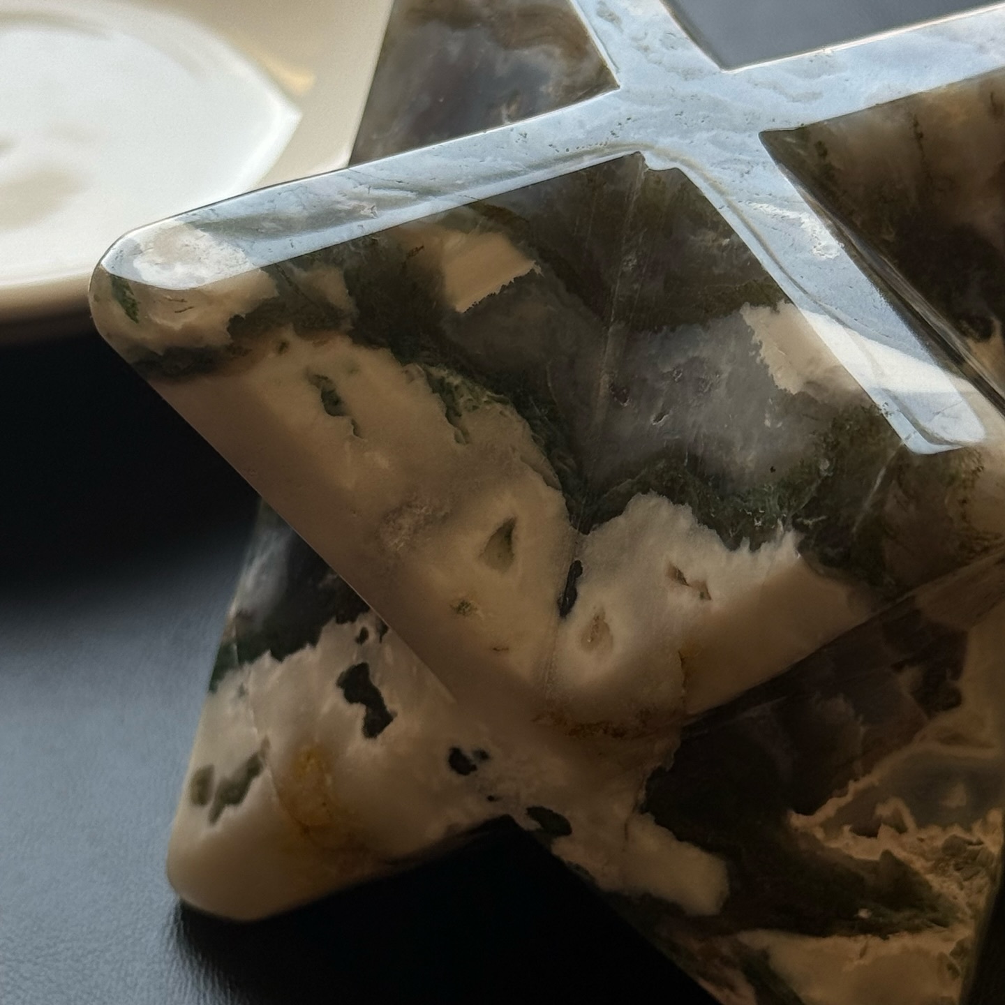 [原石] 水草瑪瑙 梅爾卡巴 水晶擺飾