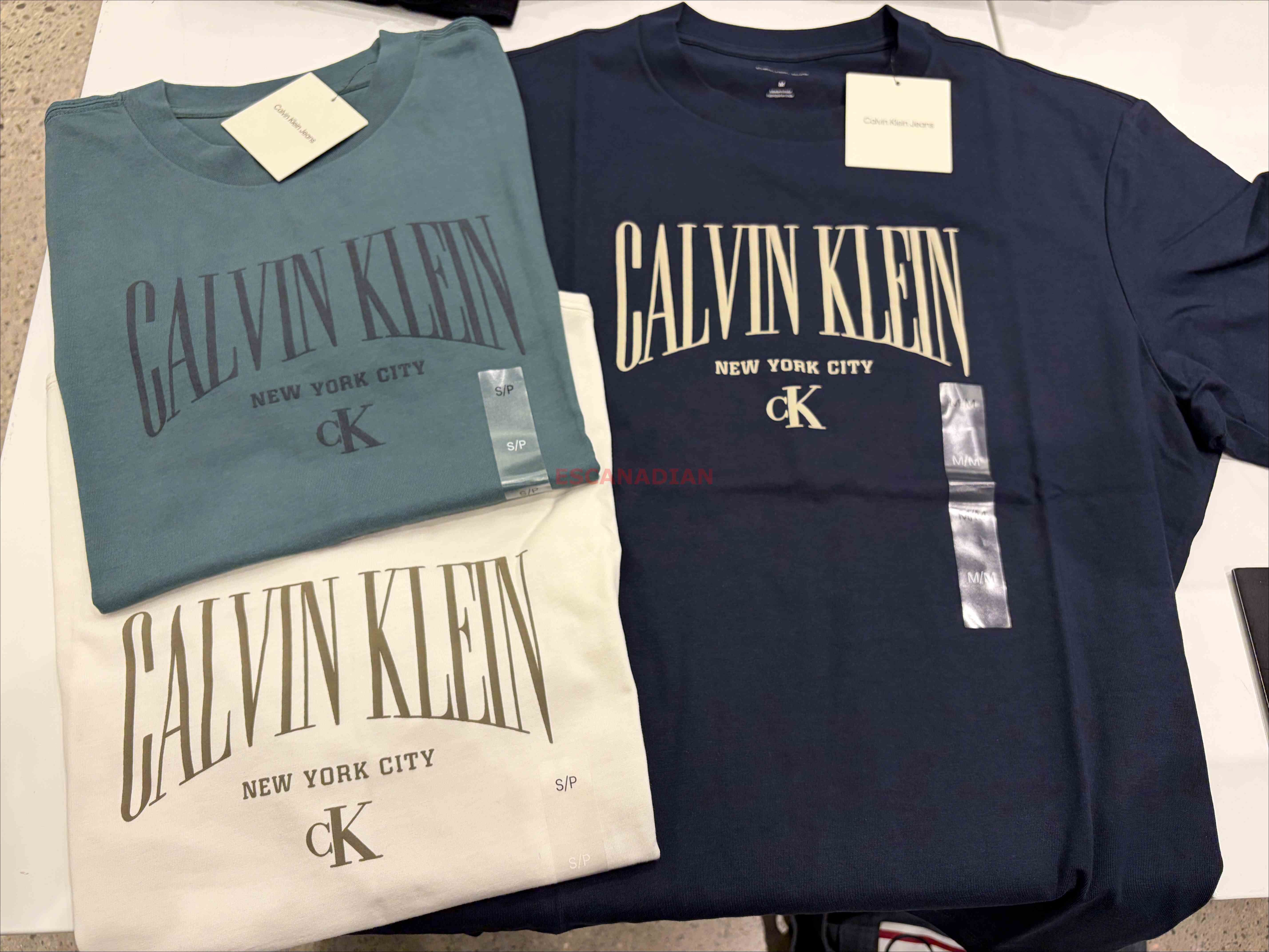 CK 男大人 字樣圖案 小厚磅 落肩寬版 短TEE (3色)