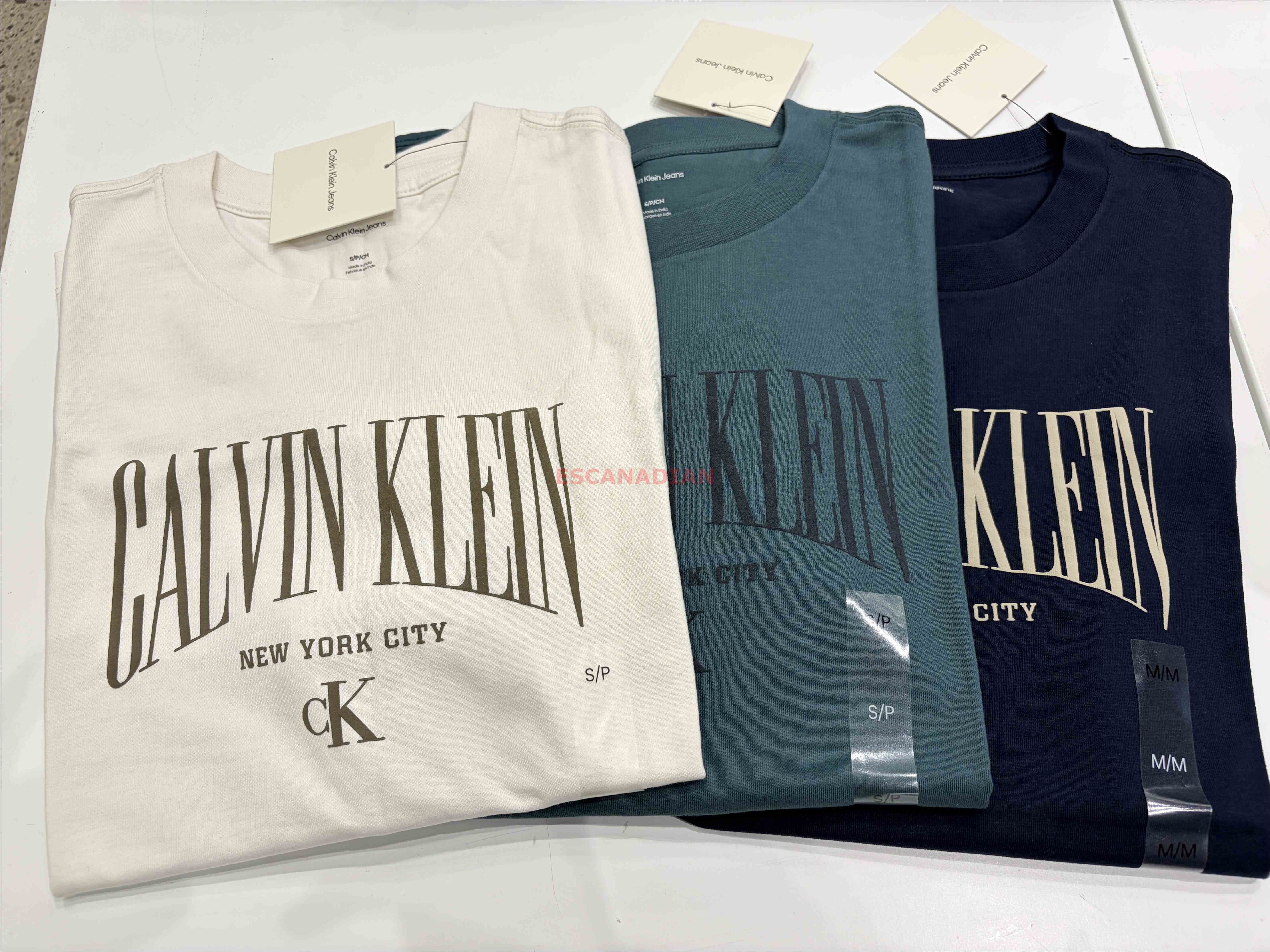 CK 男大人 字樣圖案 小厚磅 落肩寬版 短TEE (3色)