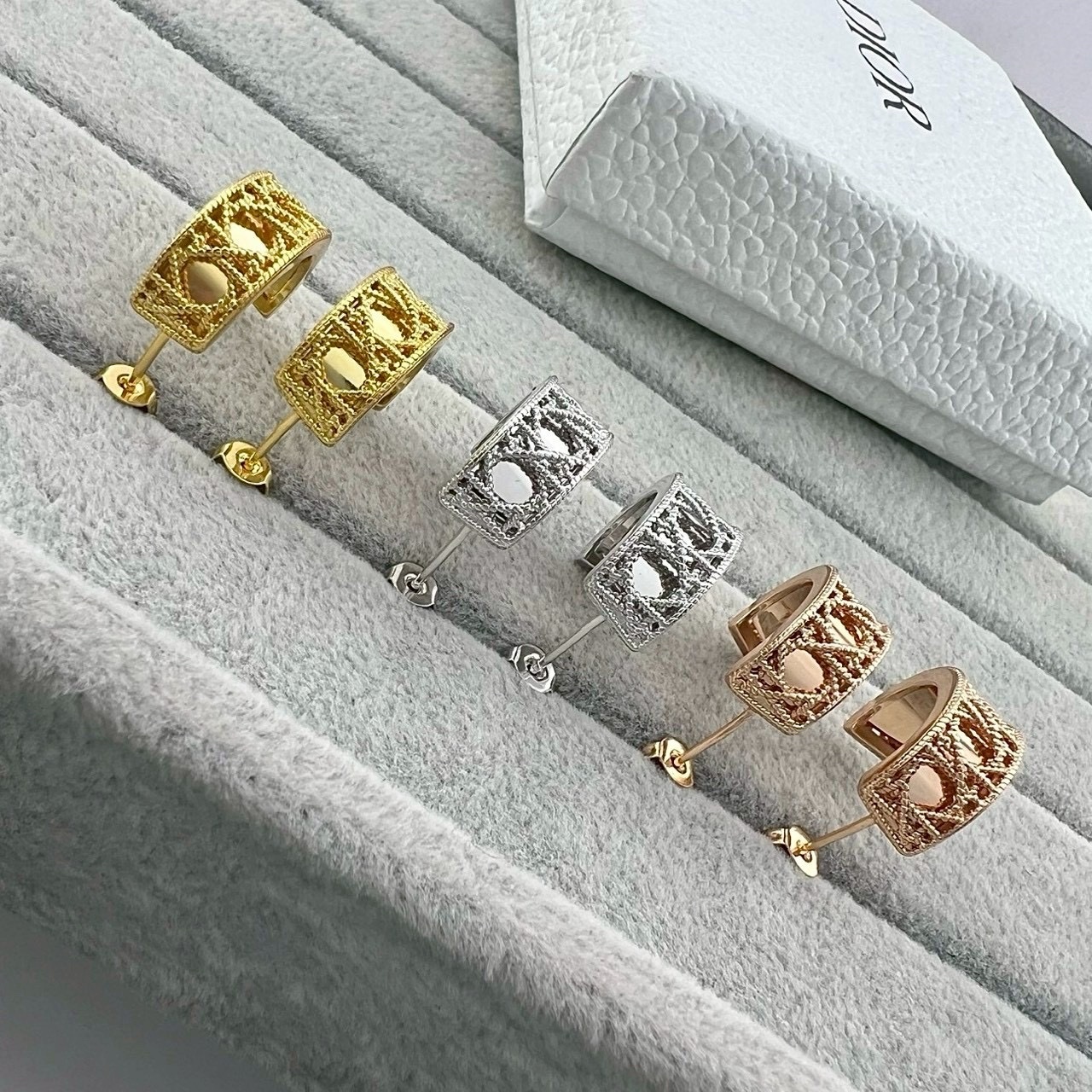 ｛光面款｝18k”My dior Gemdior藤格珠寶”高奢定製耳釘