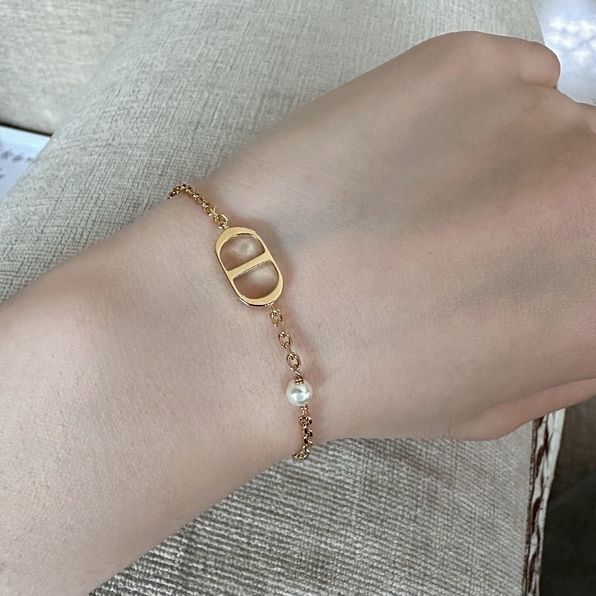 18k Dr”CD小珍珠經典高奢定製手鍊