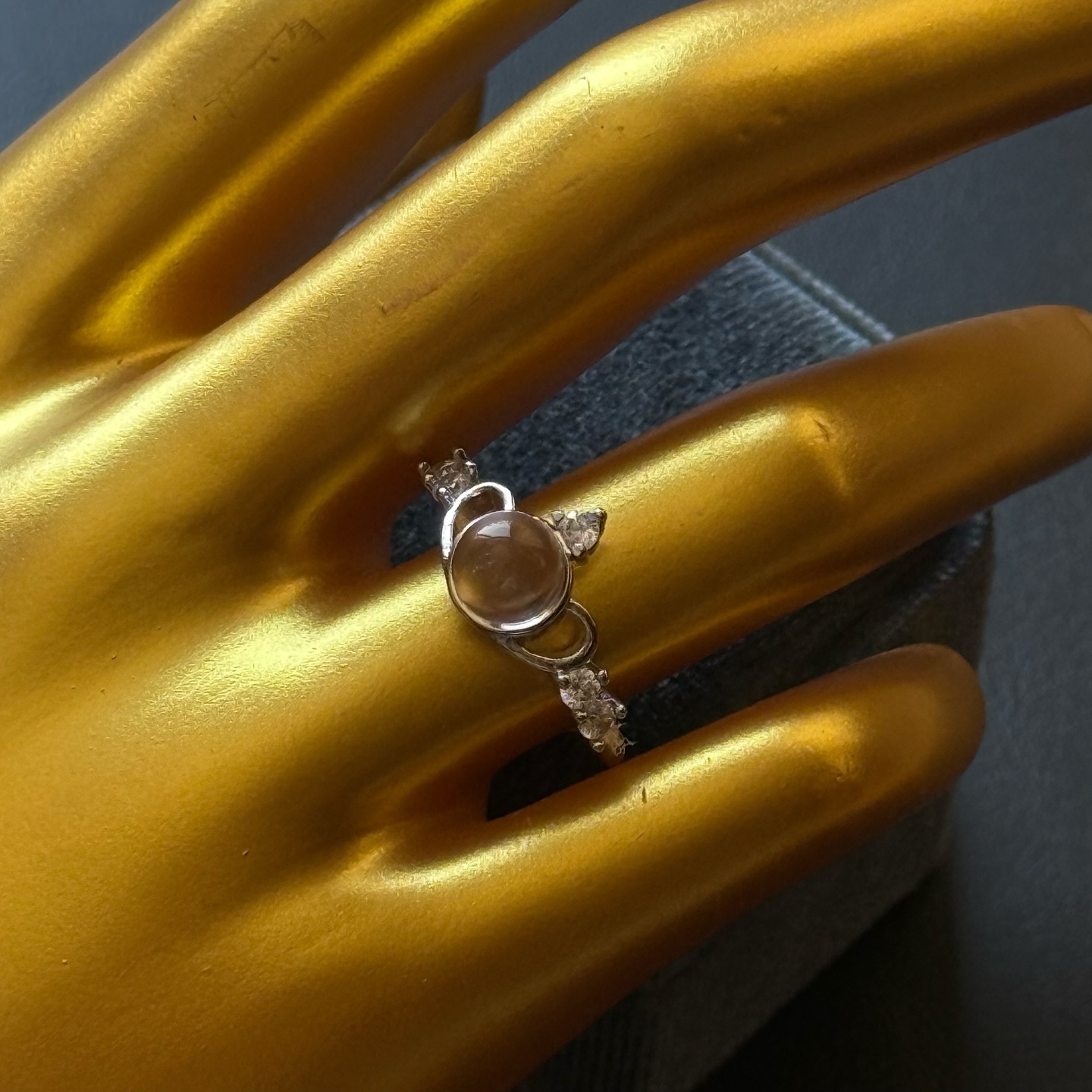 [原石] 白水晶 戒指