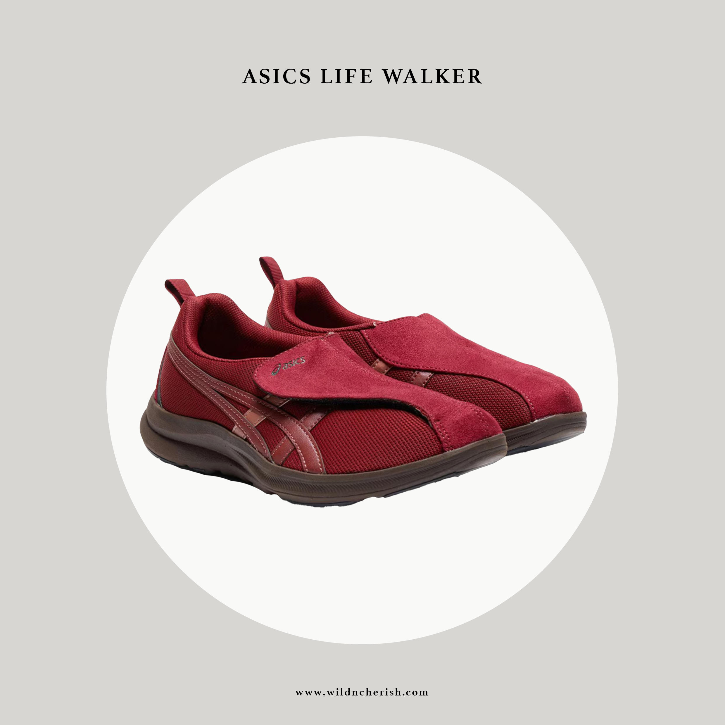 預訂 | Asics Life Walker 酒紅色 女裝