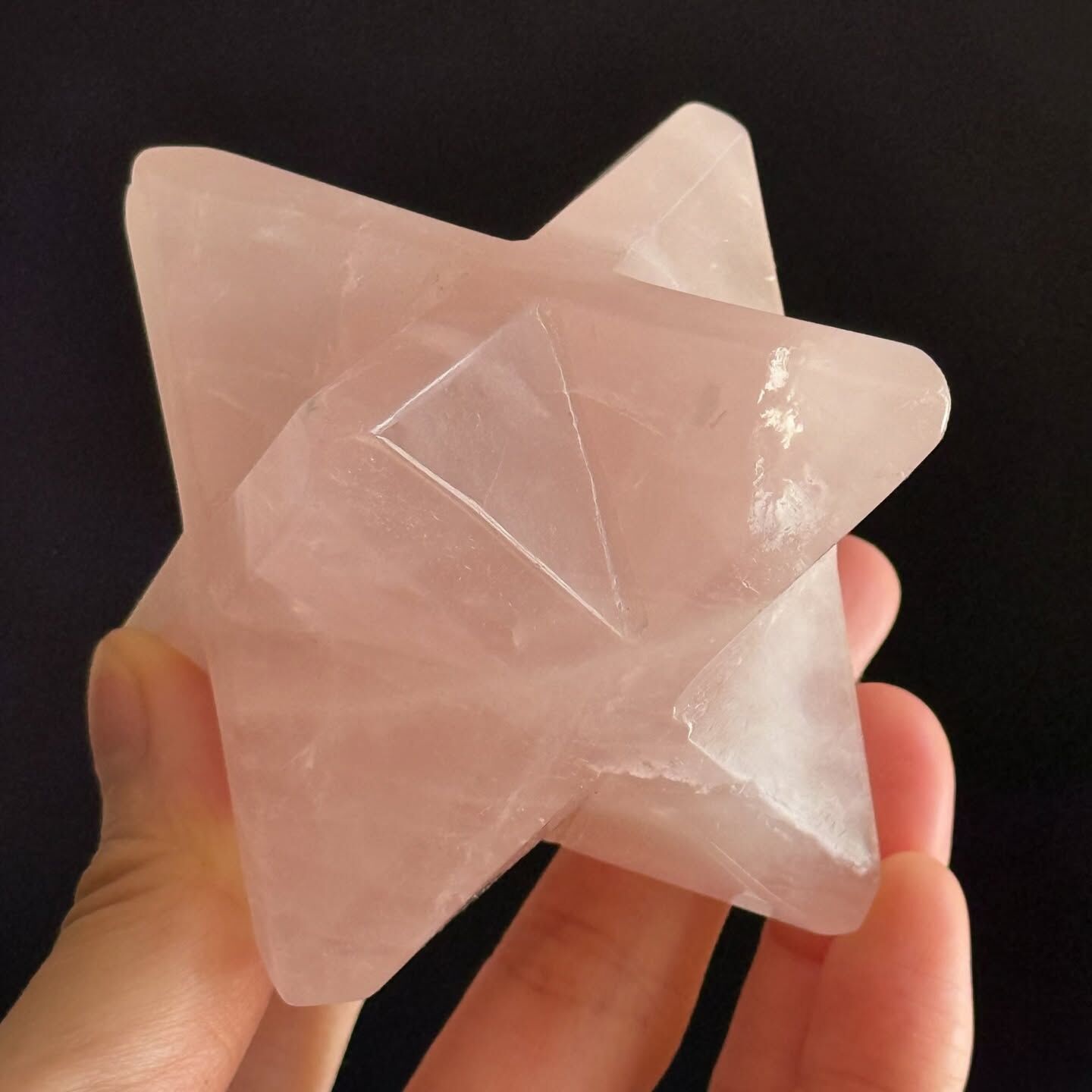 [原石] 粉晶 梅爾卡巴 水晶擺飾