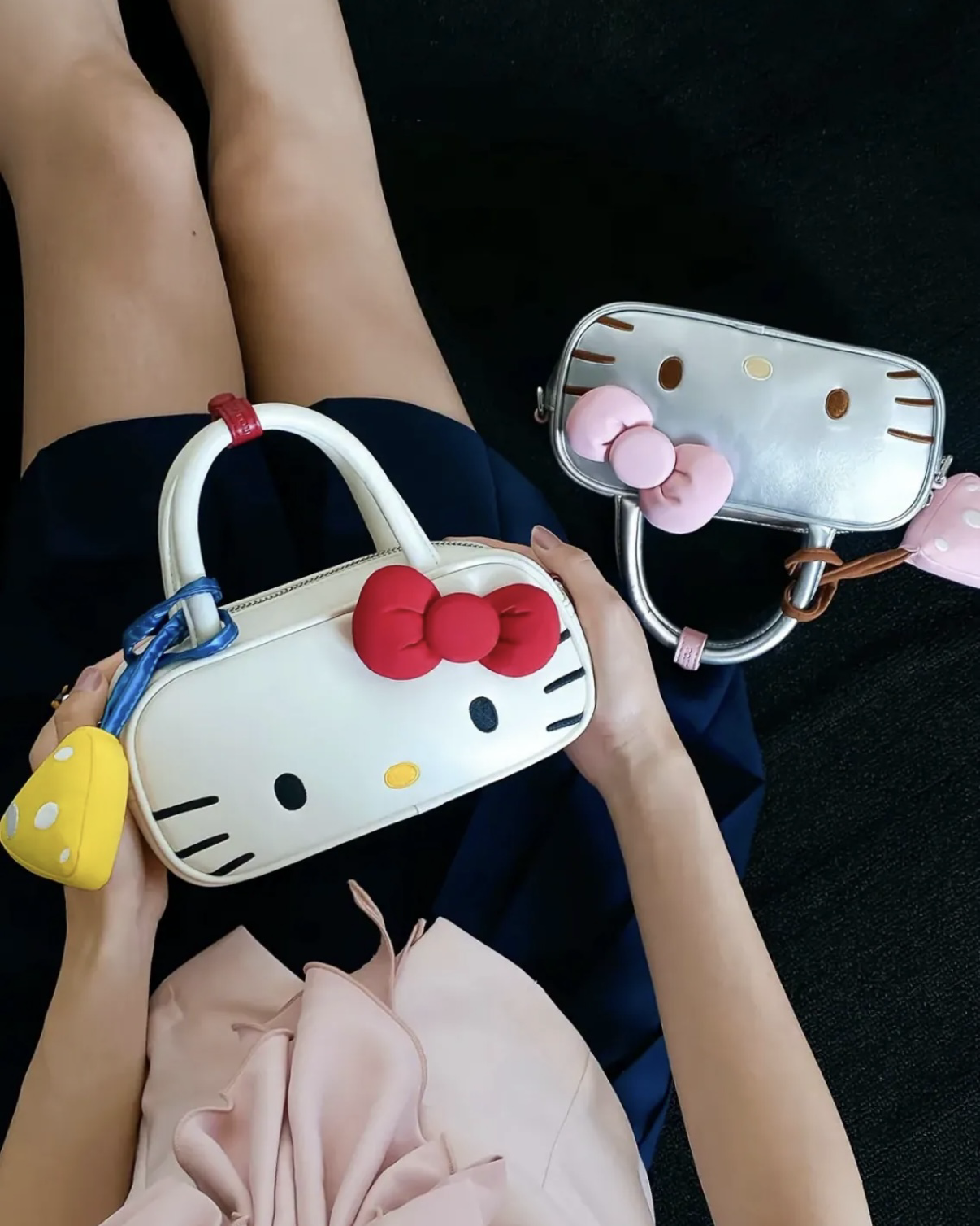 <正版授權>TOUTOU x HELLO KITTY 聯名 波士頓包 保齡球包 肩背包 手提包 可愛 共3色