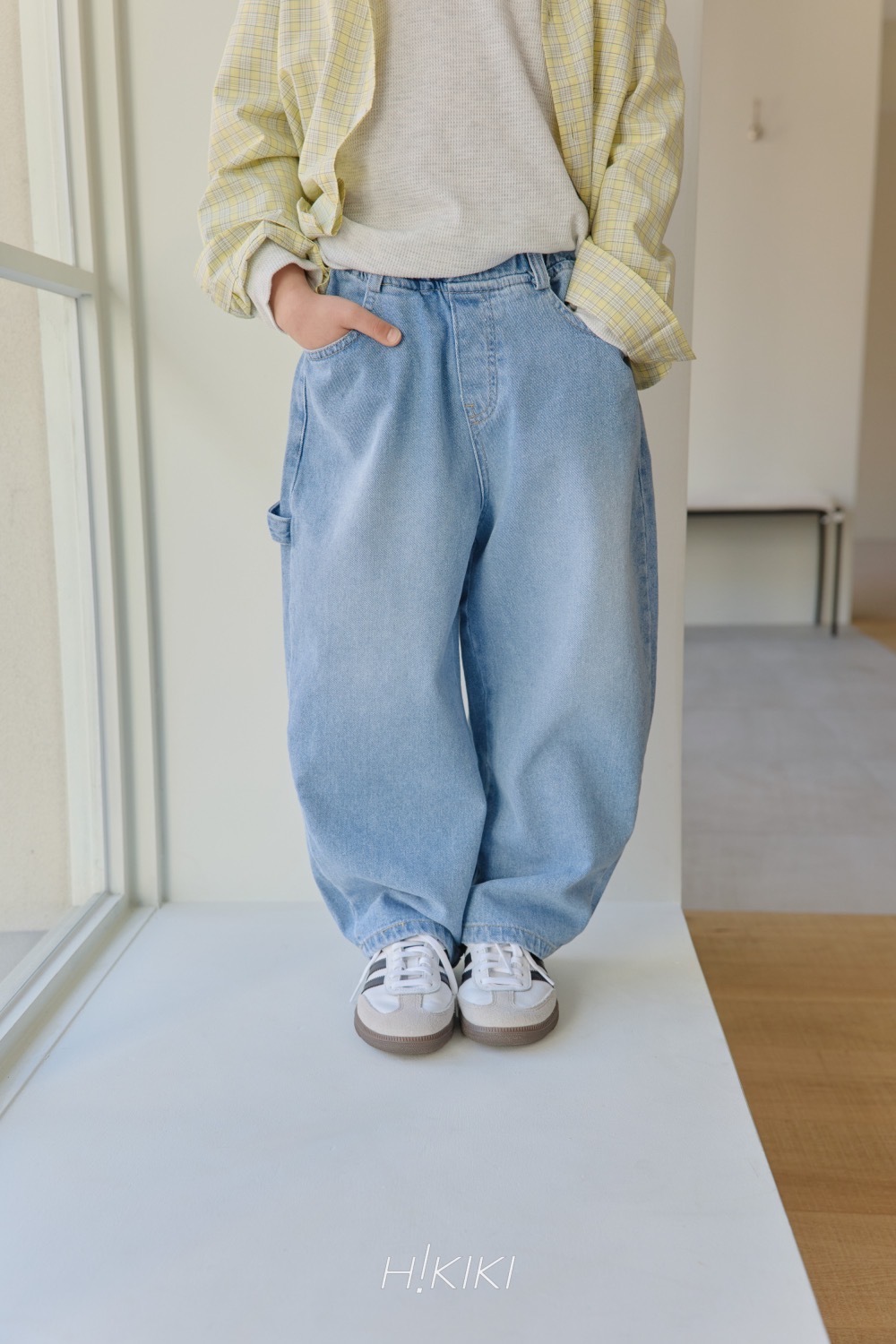 Hi! kiki 洗舊彎刀牛仔褲 / 2色