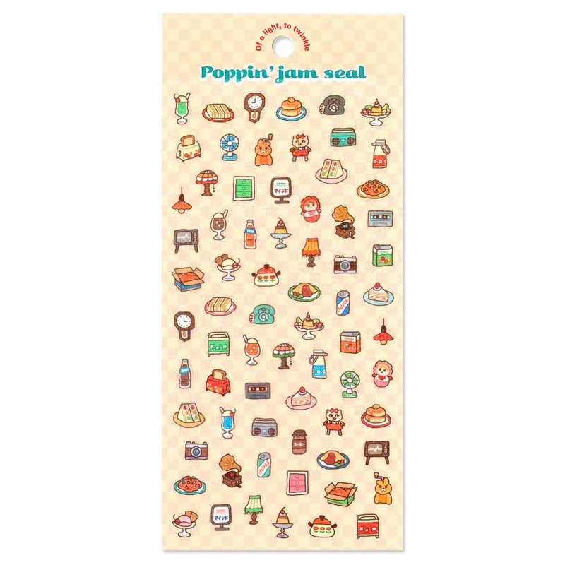 復古喫茶店 Poppin' jam 閃亮 迷你手帳貼紙 ｜MINDWAVE 日本
