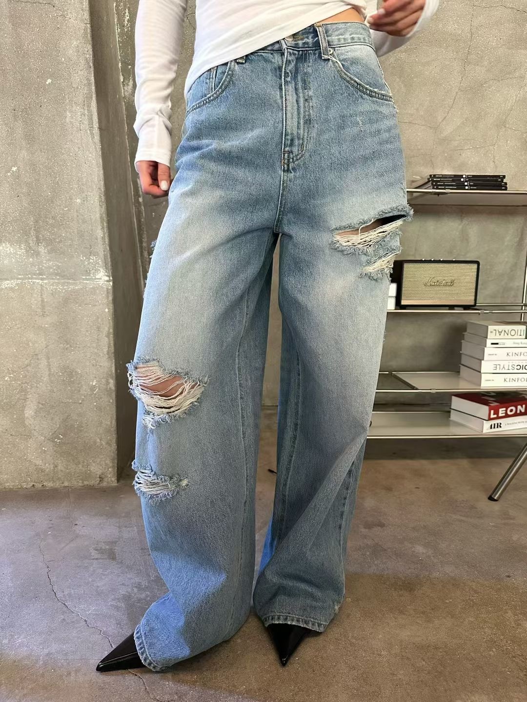 Distress Denim Jeans