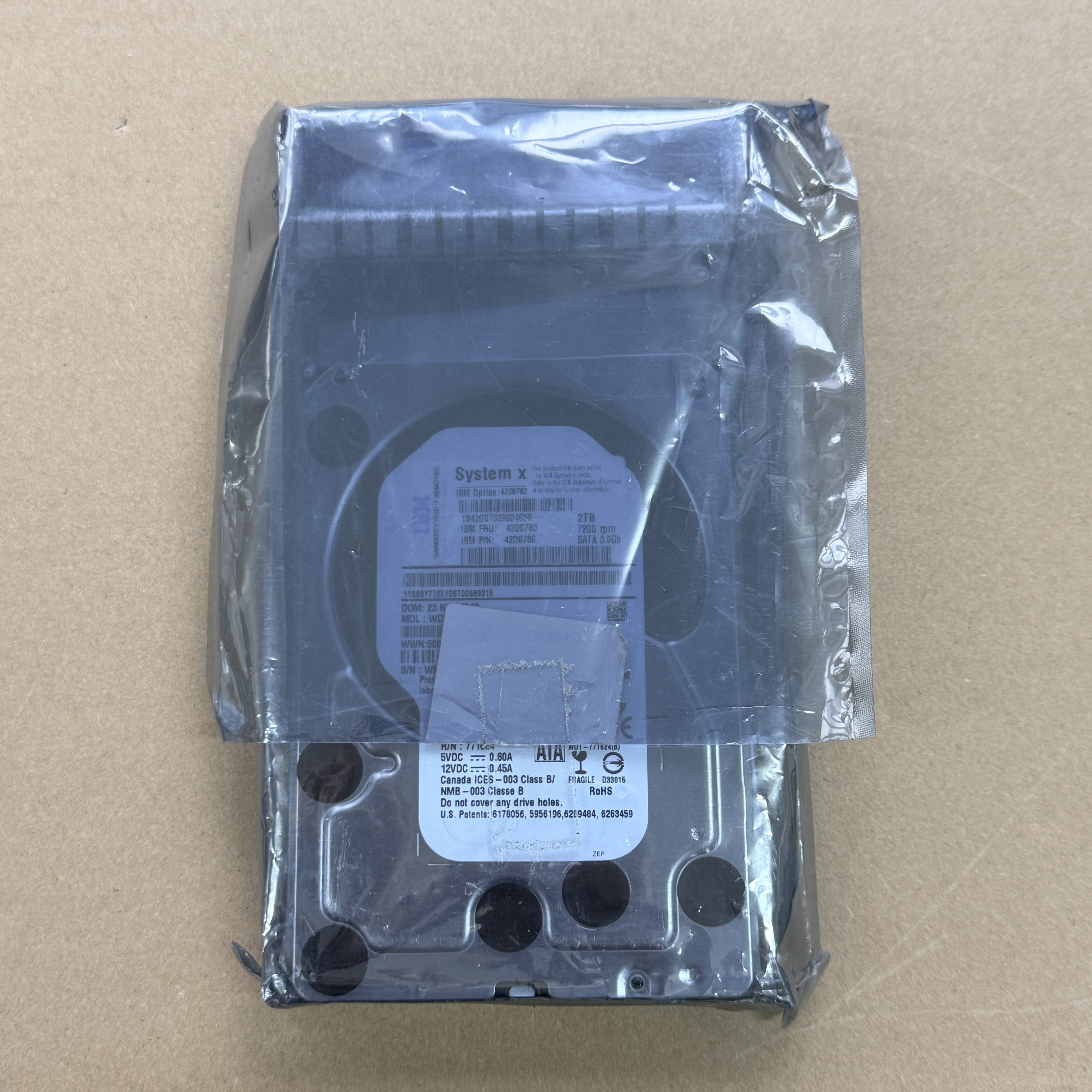 42D0783 IBM 2TB 7200RPM 3.5" NL SATA HARD DRIVE (翻新)