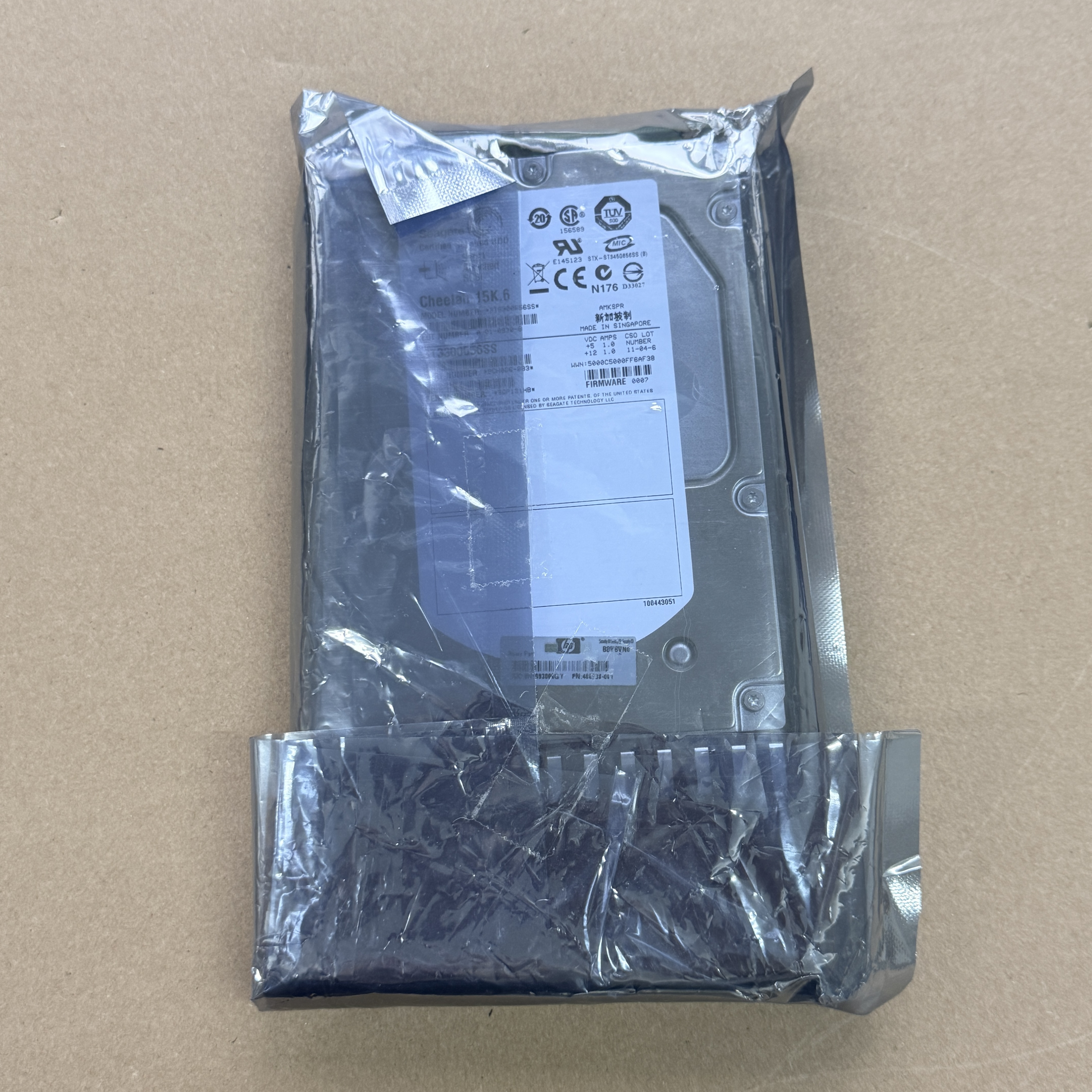 AJ736A HP STORAGEWORKS MSA2 300GB 15K SAS 3.5" DP HHD (翻新)