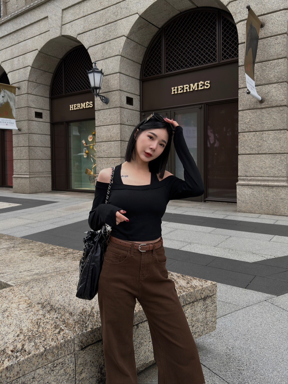 露肩假兩件彈性BRATOP