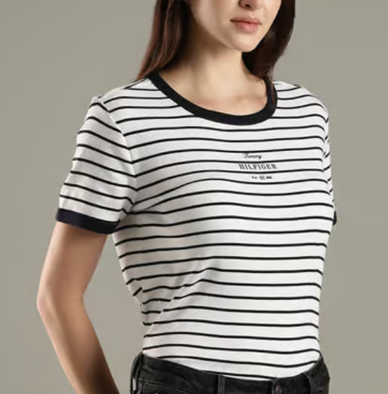 [S] TOMMY HILFIGER WHITE REGULAR TEE, XW08123-100 (STH1561)