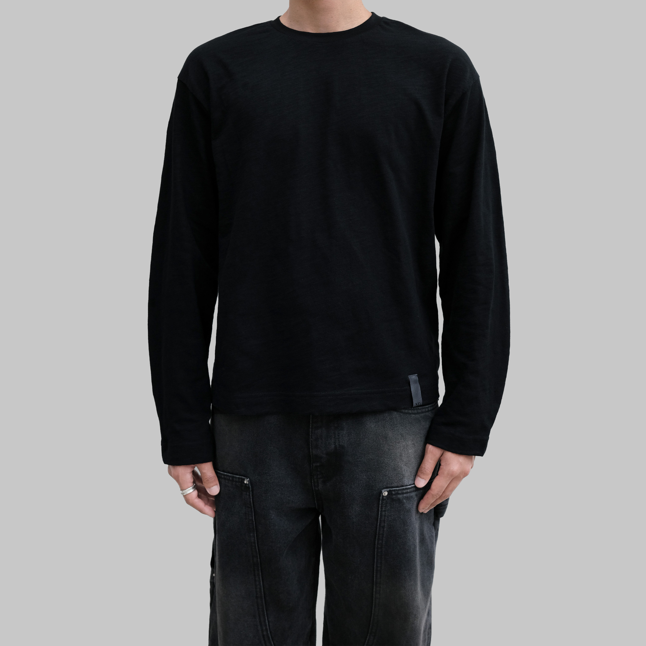 Anonymous Talking Pleated Long Sleeve Tee 褶皺長袖Tee