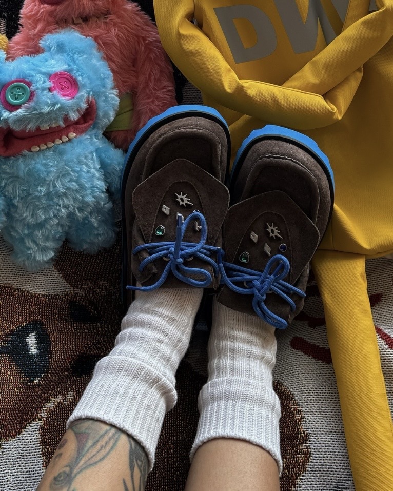 ADCDAVINCI 太陽系列 小眾款 撞色 勃肯 穆勒鞋 藍咖