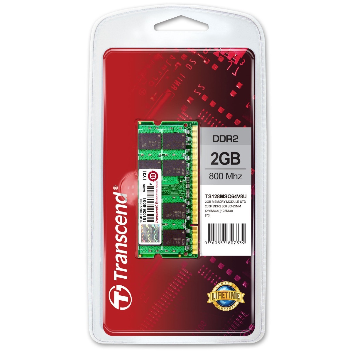 TS256MSQ64V8U Transcend 2GB DDR2 800 SO-DIMM