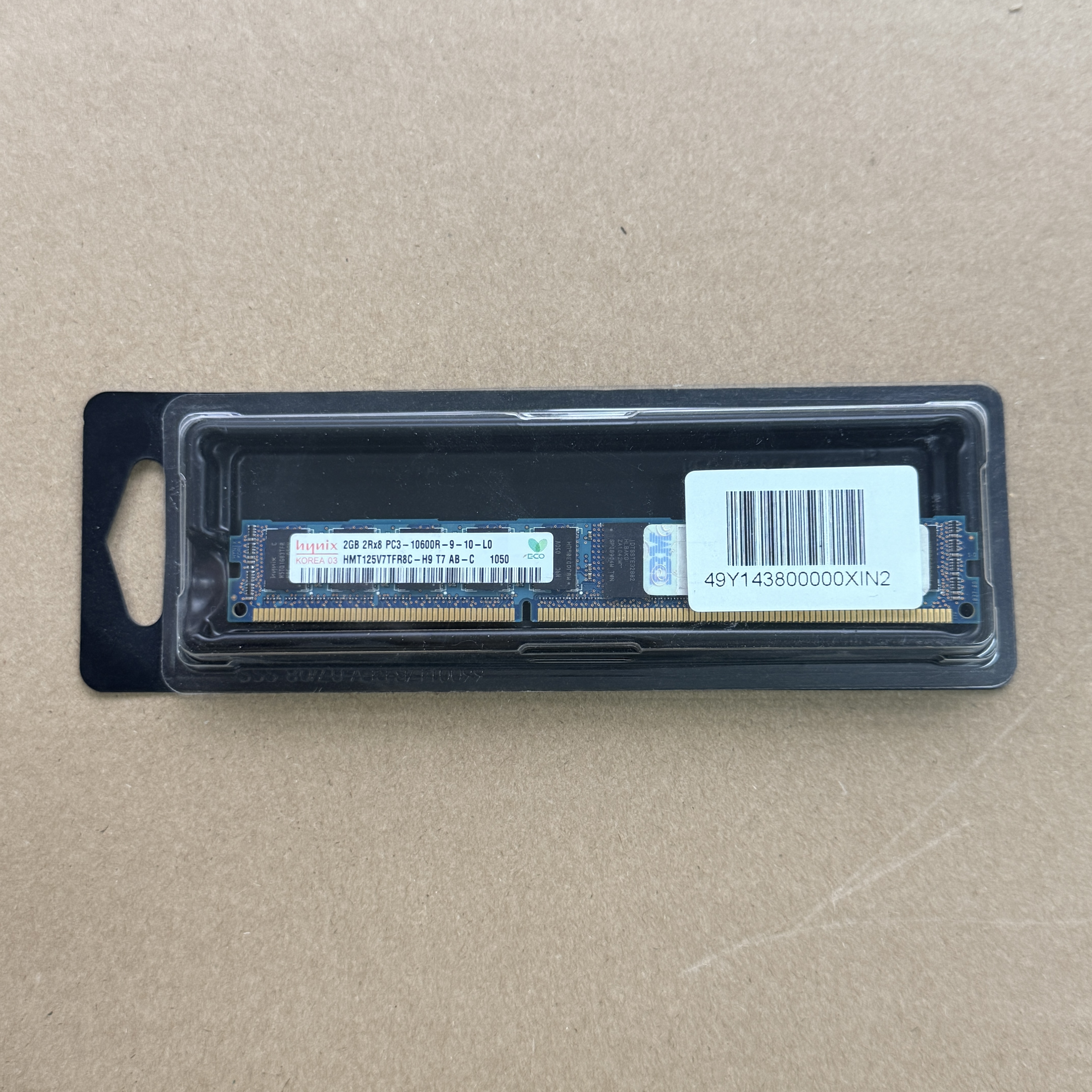 49Y1438 IBM 2GB (1x2GB) 2RX8 PC3-10600 DDR3 RDIMM (翻新)