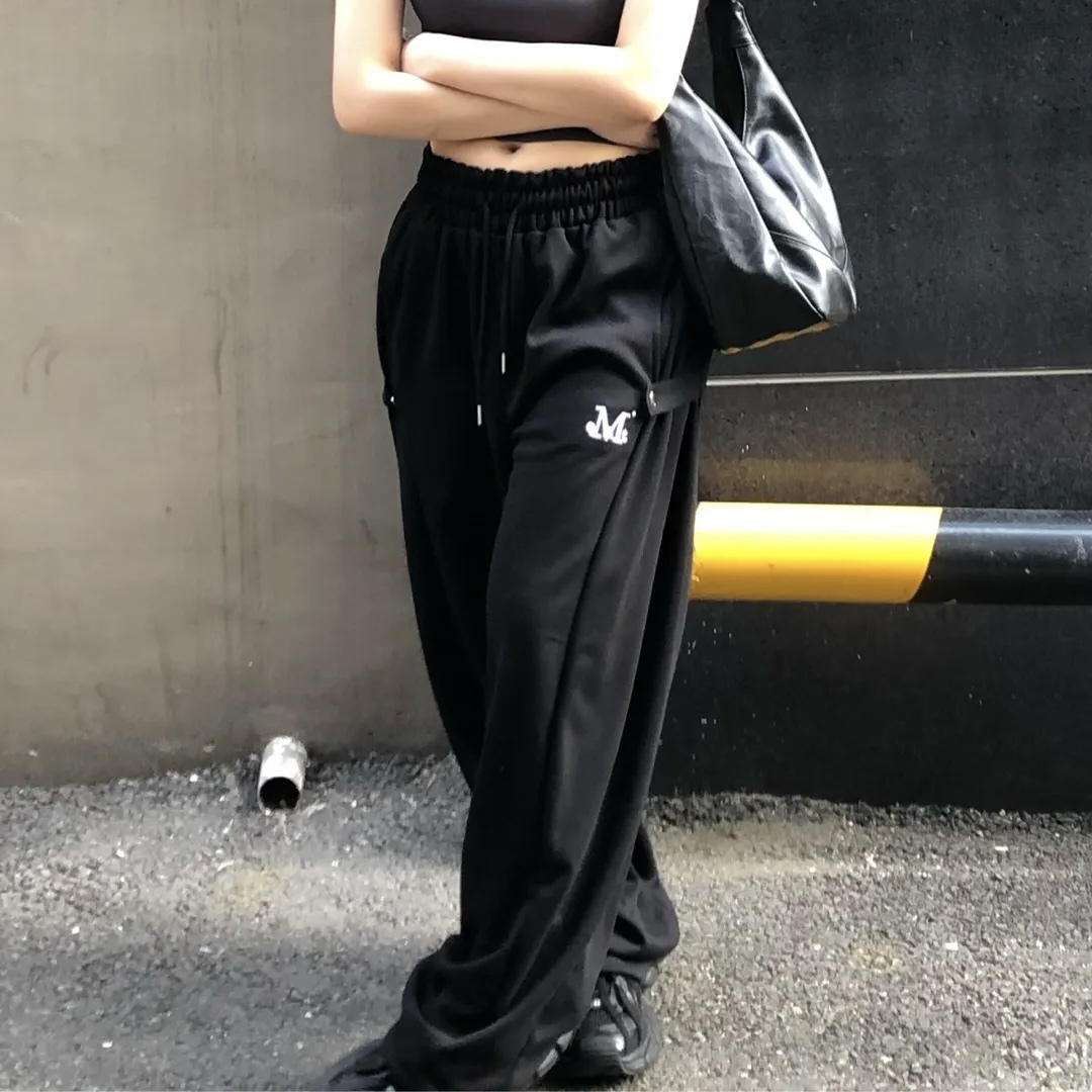 MUCENT 側釦造型 棉褲 運動褲 縮口長褲 兩色 韓國代購