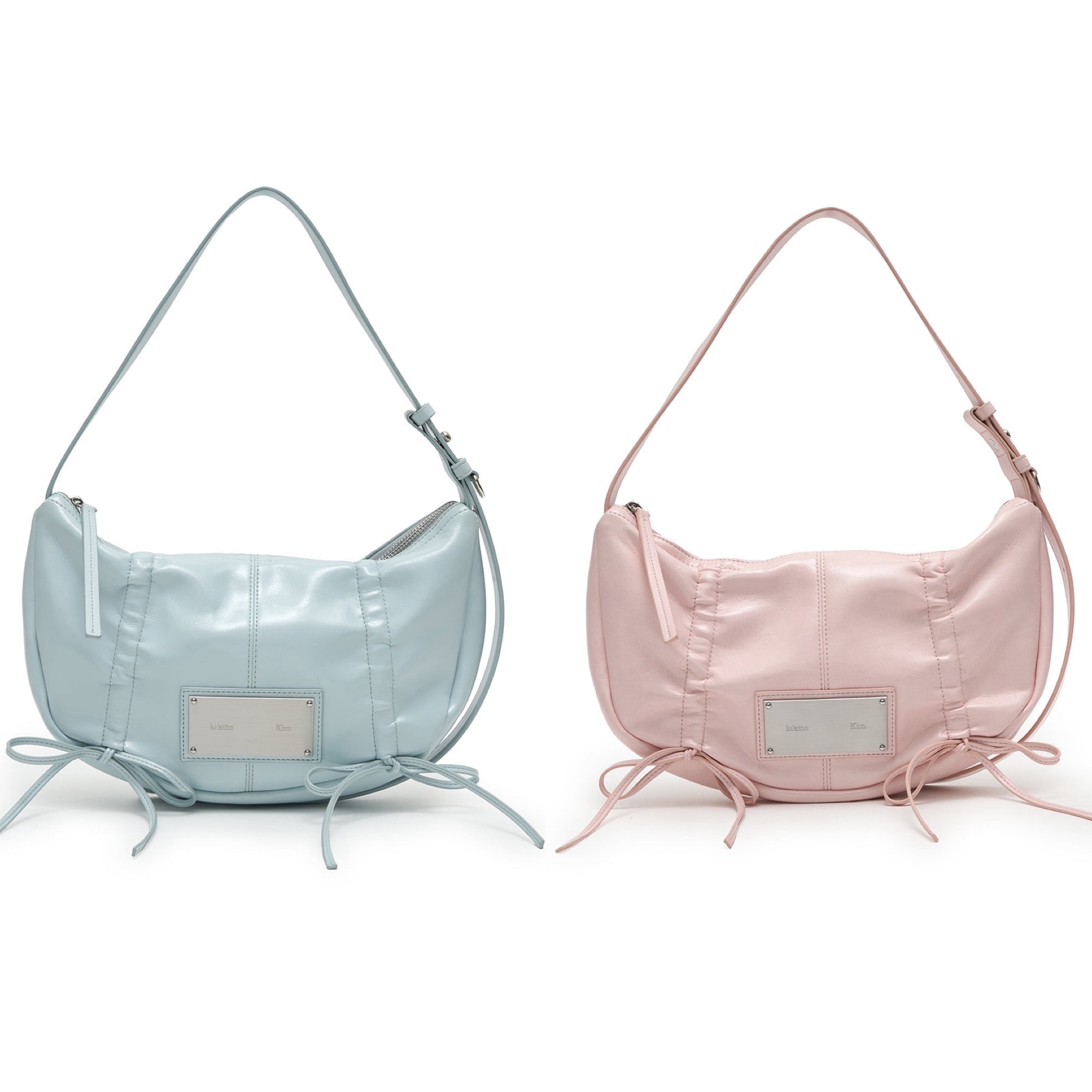【新品限時優惠預訂】MATIN KIM HALF SHIRRING RIBBON ROUND BAG（2色）