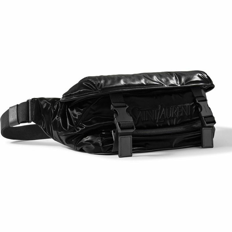 限時4.2折~全新SAINT LAURENT BELT BAG 758258 黑色防水PVC亮面 #YSL腰包 #聖羅蘭 #男女同款 #BRAND NEW #香榭站正品