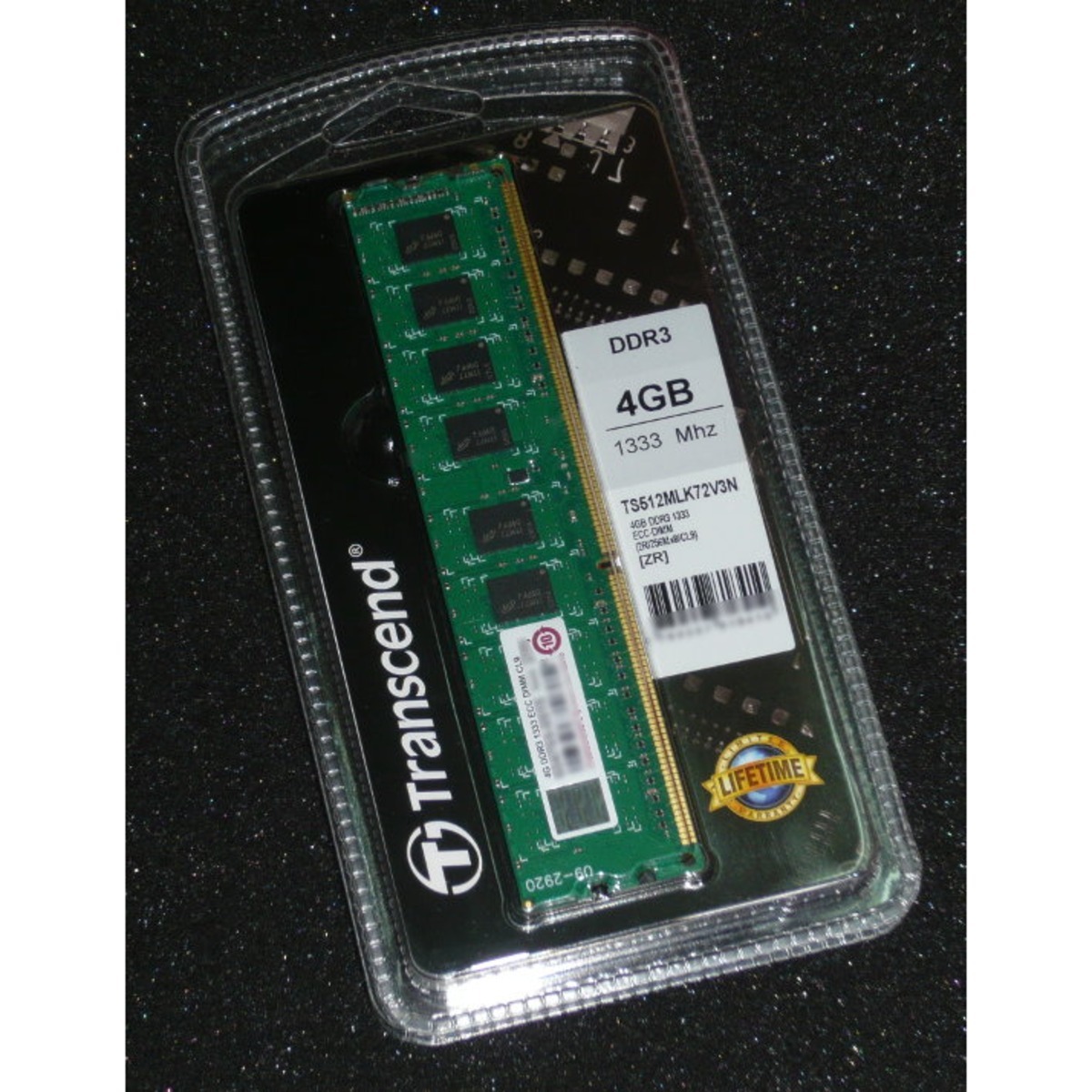 TS512MLK72V3N Transcend 4GB DDR3 1333 ECC DIMM CL9 (SEC)