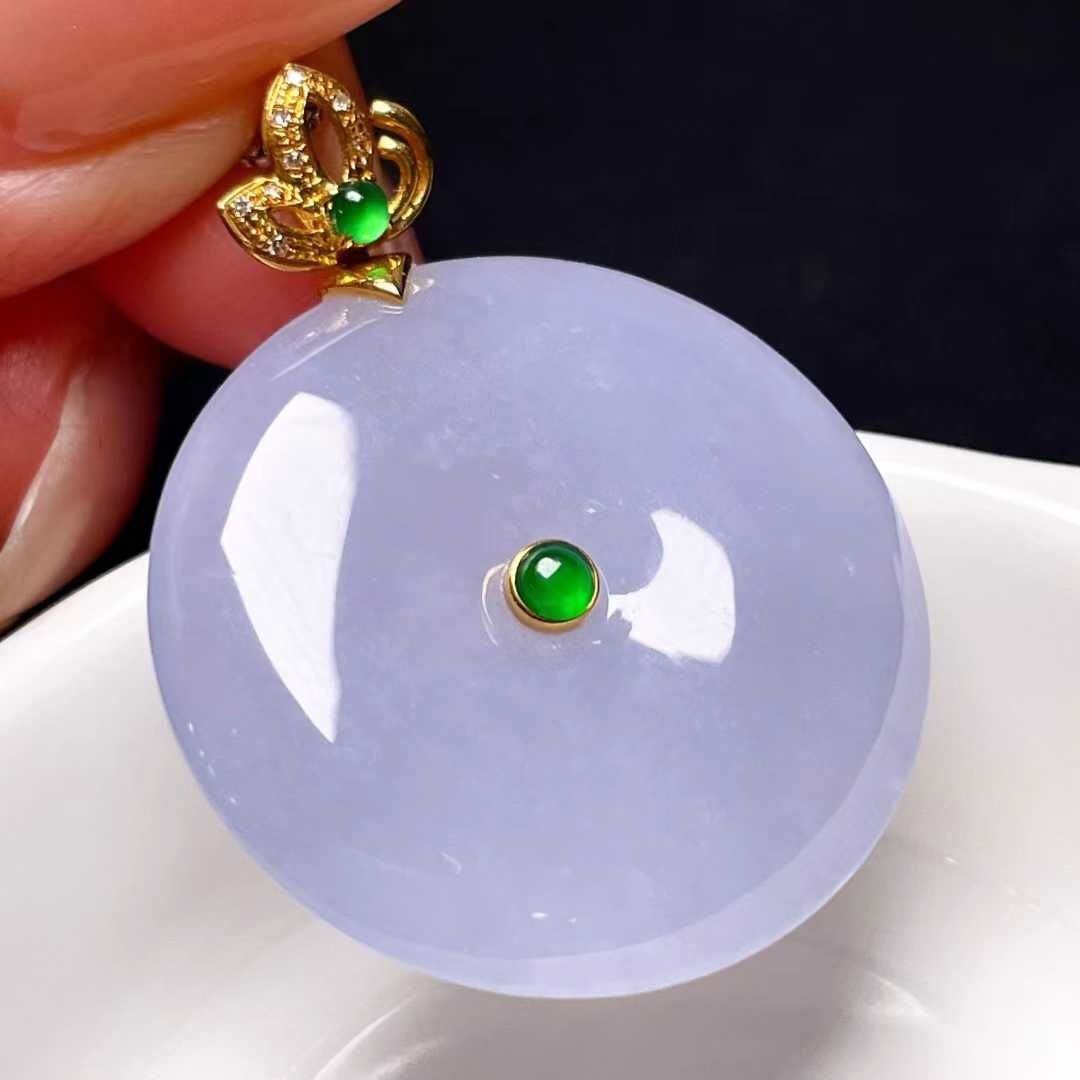 129428 翡翠平安扣吊墜 (28.1mm直徑)