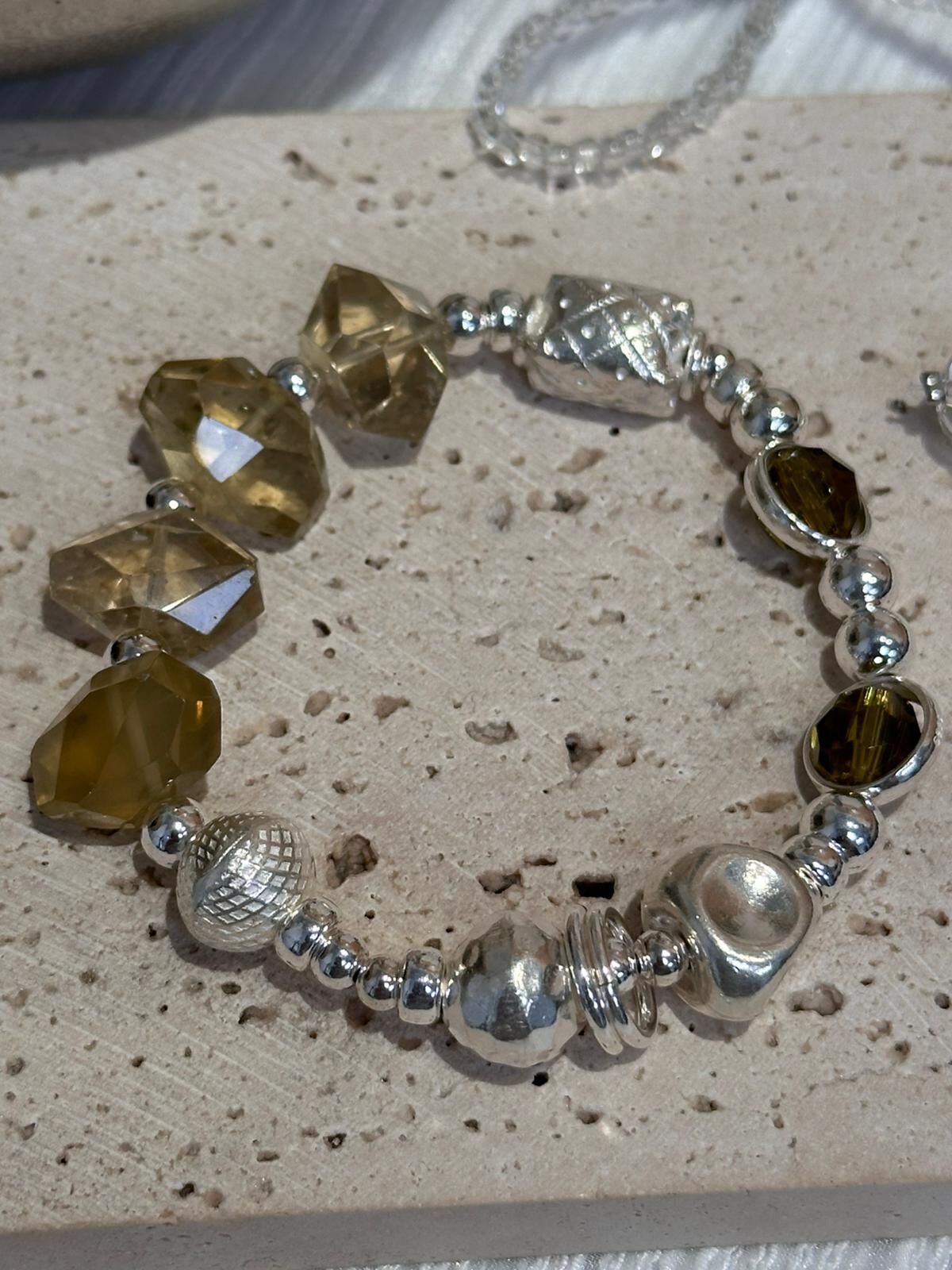 SL13185/黃水晶旺旺925手鏈