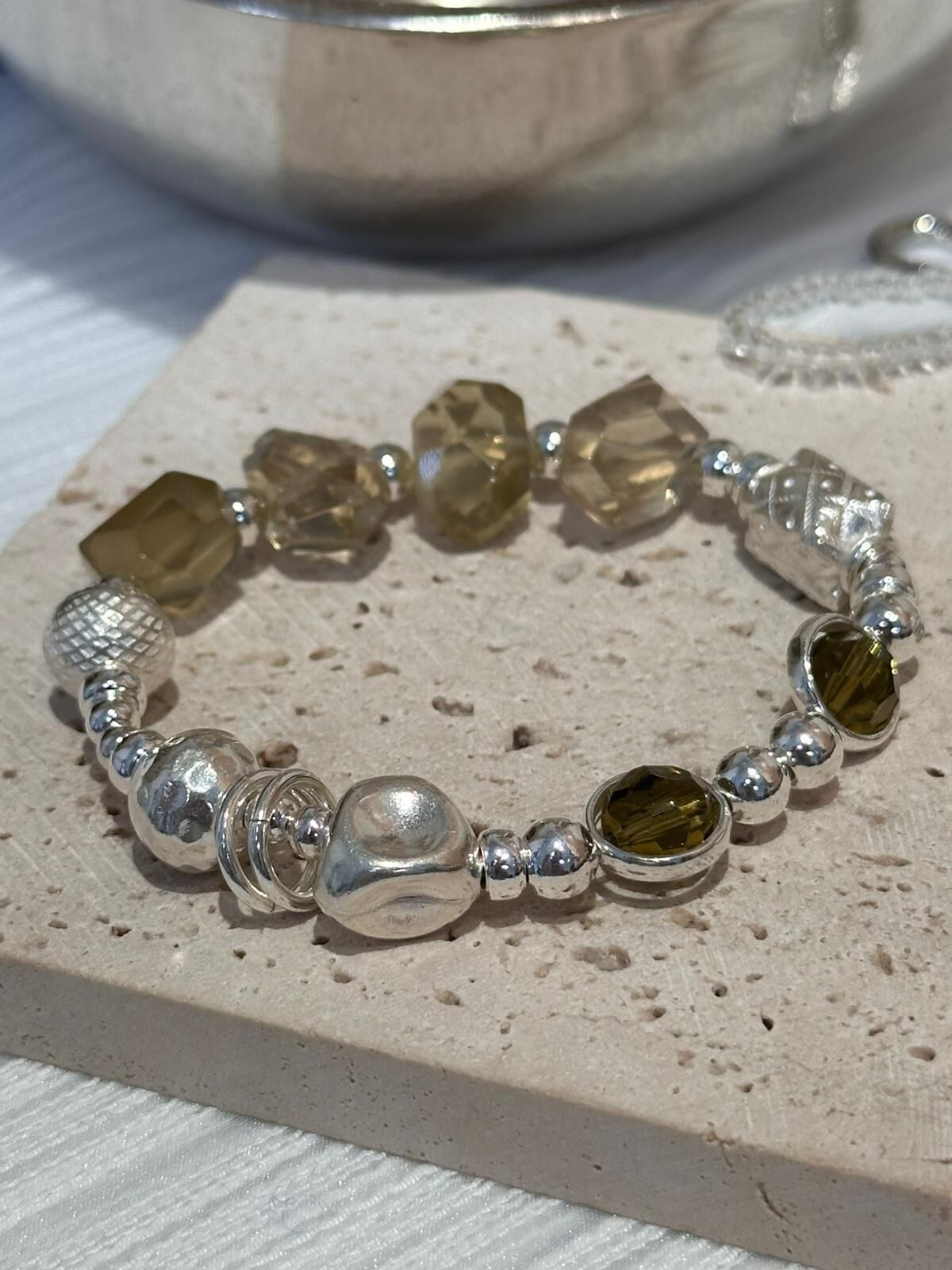 SL13185/黃水晶旺旺925手鏈