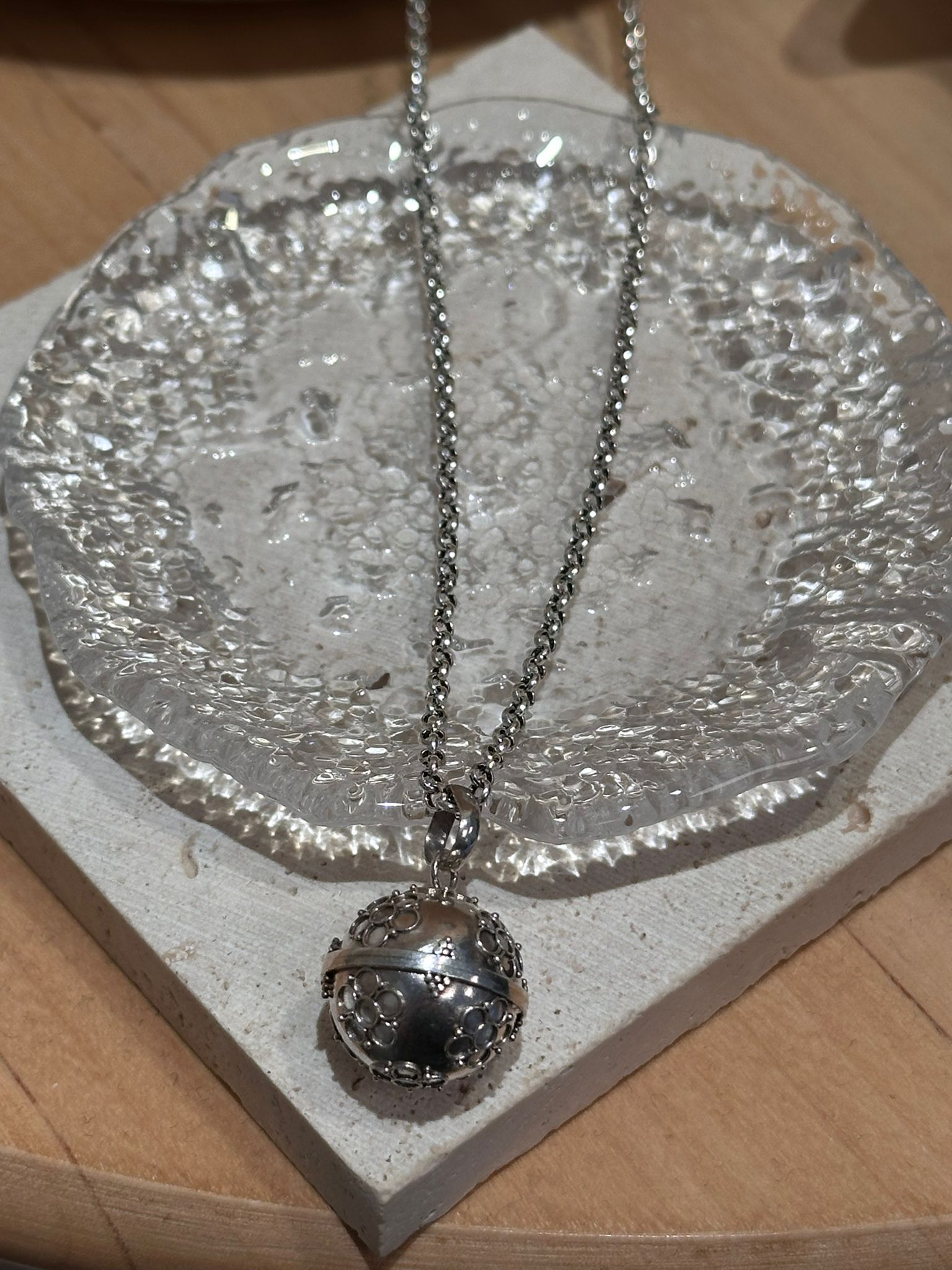 SL13188/浮凸小花泰銀925頸鏈限直播回圖一件包郵