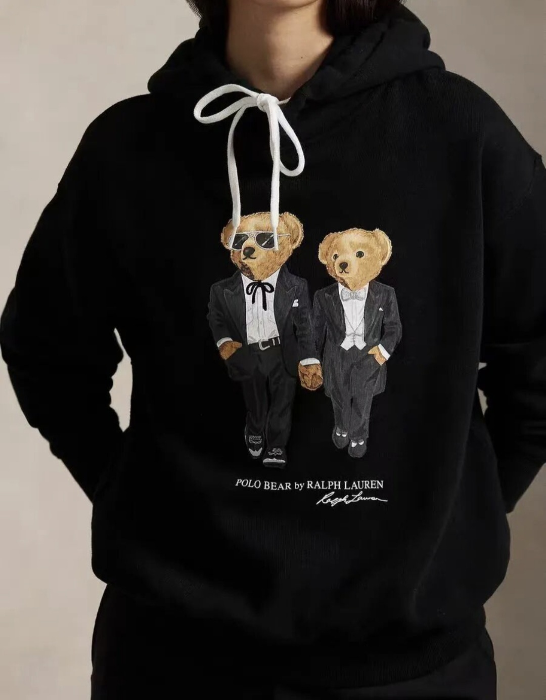 Ralph Lauren 黑色 有帽 雙熊 衞衣 女款