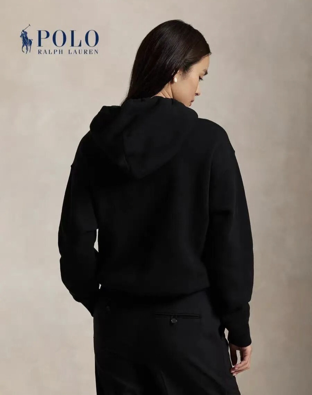 Ralph Lauren 黑色 有帽 雙熊 衞衣 女款