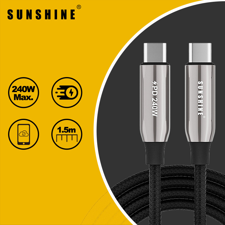 240W USB-C快速充電線 1.5米 黑色 [CAE-15BK]