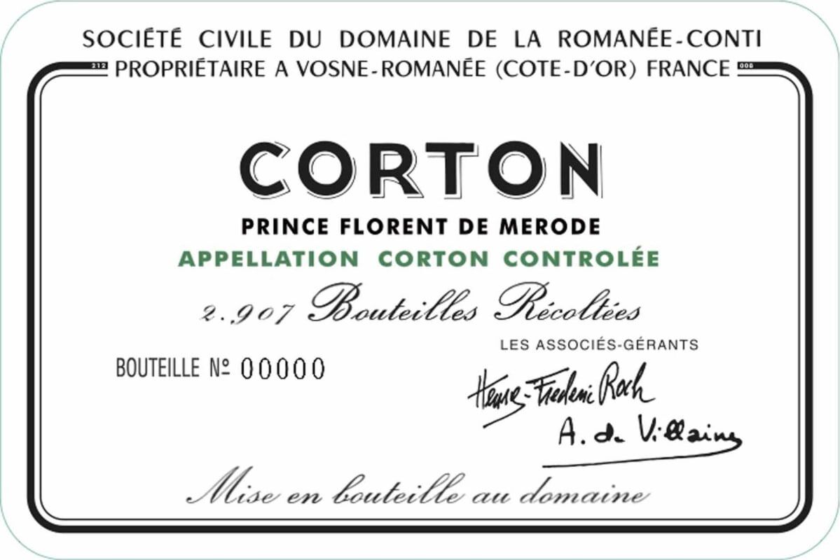 Domaine de la Romanee Conti Corton Grand Cru 2020 (BH94)
