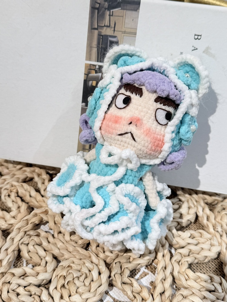 花朵髮帶貓耳浮誇洋裝醜娃吊飾-26號『約15cm(看衣服顏色)』