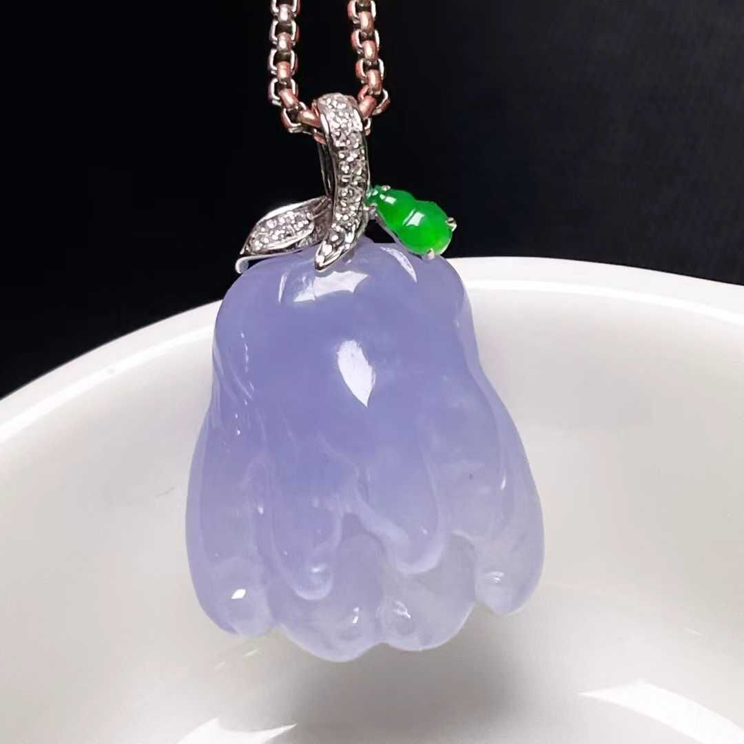 翡翠佛手瓜吊墜,天然翡翠A玉, 緬甸玉, Jade, Jadeite