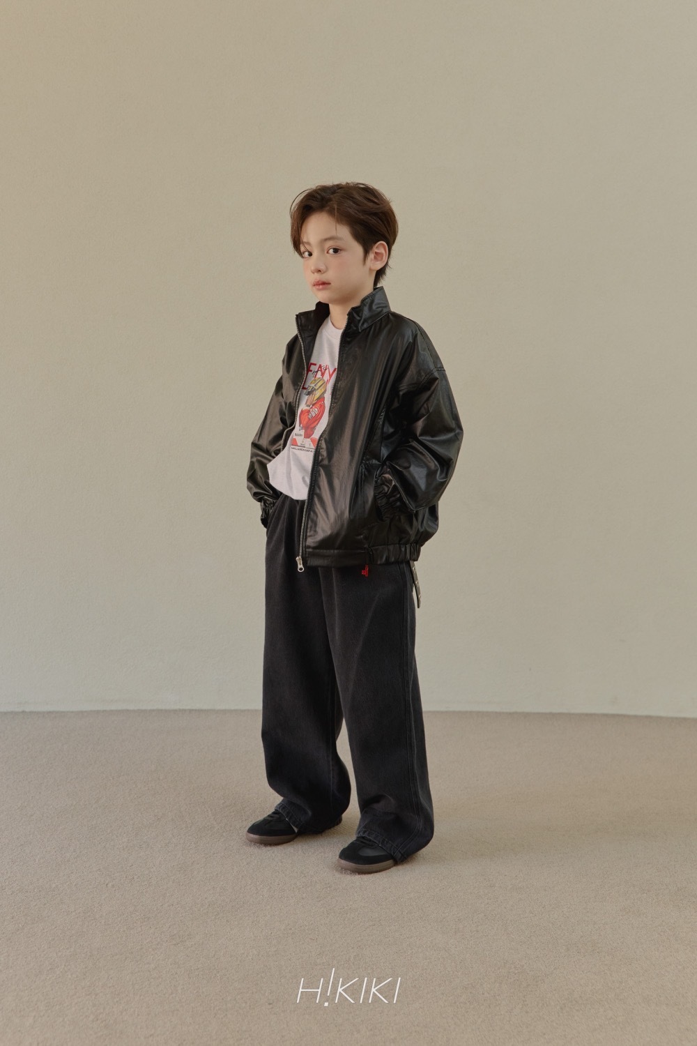 Hi! kiki 帥氣拉鍊皮革外套