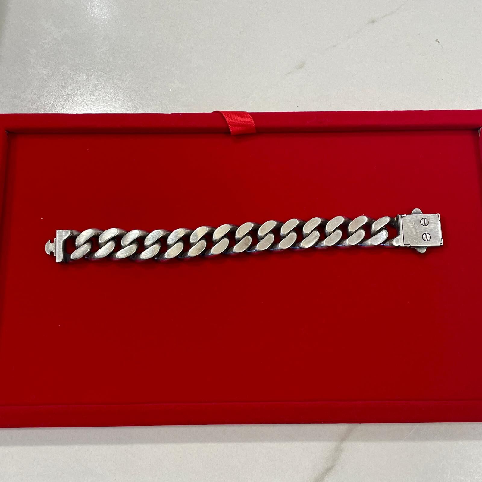 限時4折!!! 全新SAINT LAURENT Chain Bracelet In Metal 691327 做舊古銀色金屬粗鏈 #YSL男士手鏈 #聖羅蘭 #BRAND NEW #香榭站正品