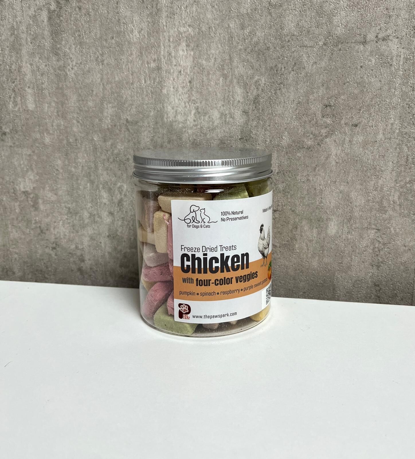 Paws Park 泰國無激素雞肉4色蔬果凍乾 60g (貓狗食用）