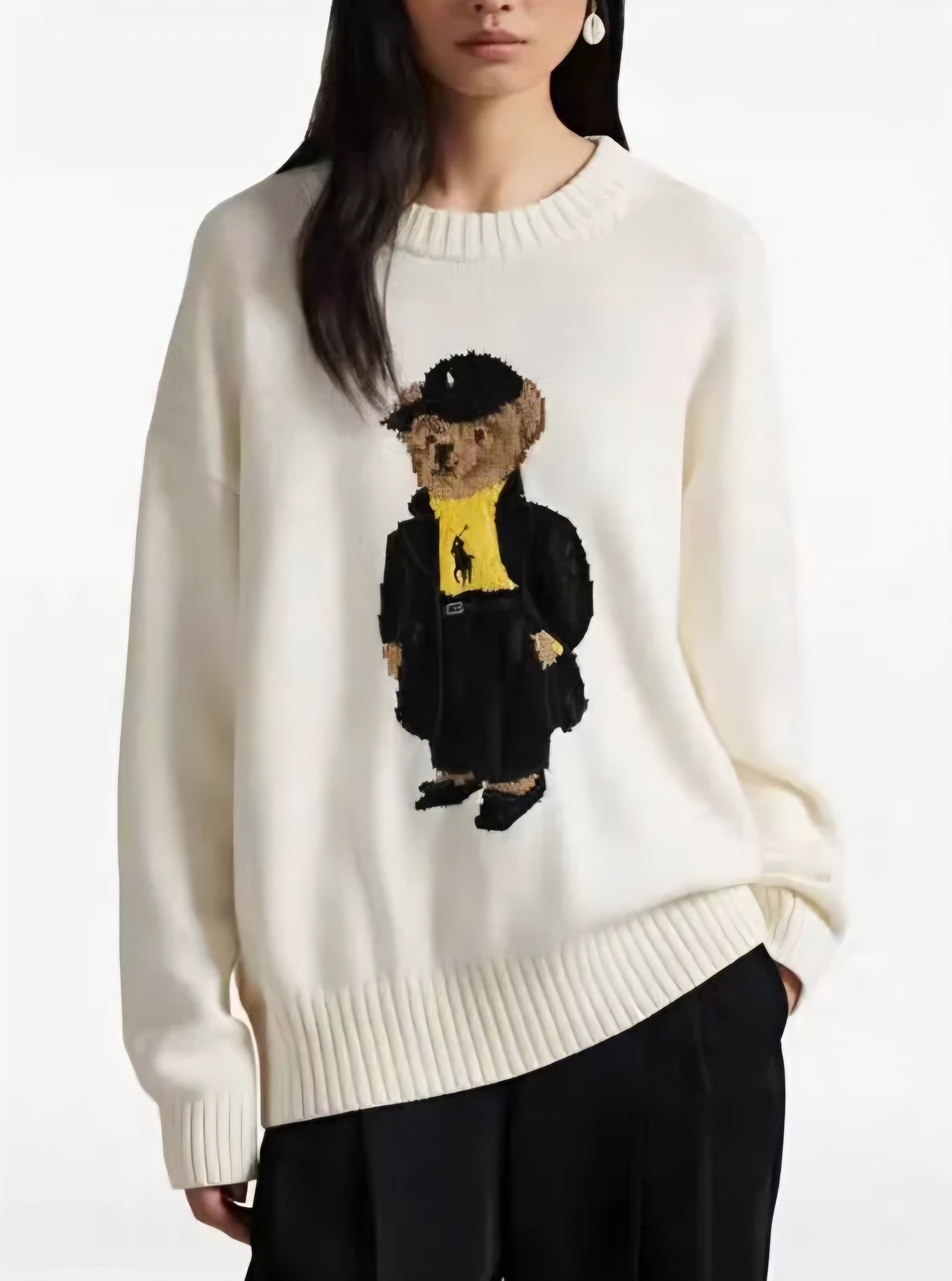 Ralph Lauren 奶油白色 熊仔 針織 男女可穿