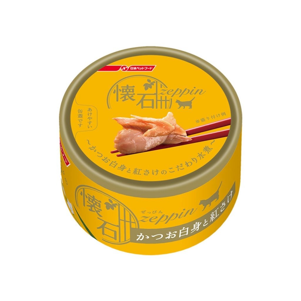 懷石絕品 貓罐頭 - 白肉鰹魚+三文魚 80g (橙) (任選6罐$78)