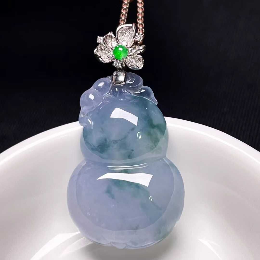 翡翠葫蘆吊墜,天然翡翠A玉, 緬甸玉, Jade, Jadeite