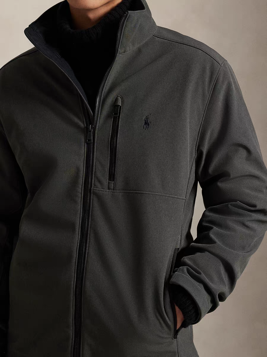 Ralph Lauren 黑色 拉鍊外套 有薄抓毛 男款