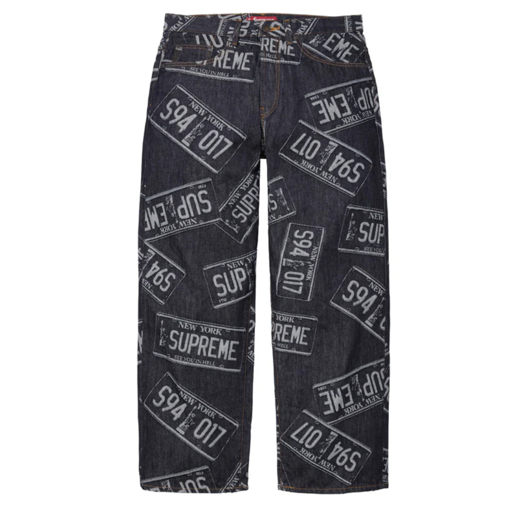 【Supreme】0228春夏開季WEEL1 發售 License Plate Baggy Jean