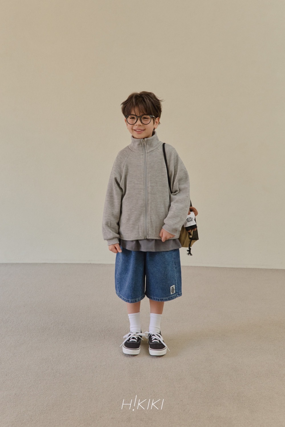 Hi! kiki 半領針織拉鍊外套 / 2色