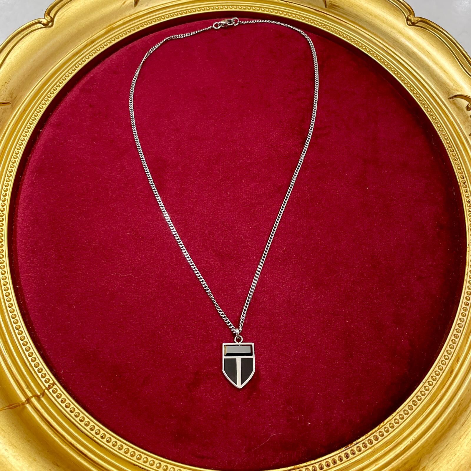 98%NEW二手SWAROVSKI NECKLACE 黑色盾牌 #施華洛世奇頸鏈 #香榭站正品