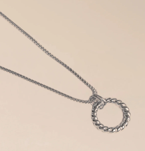 1WK0708-521 WAEKURA Necklace Mambo Palladium Silver (A-LX-E)