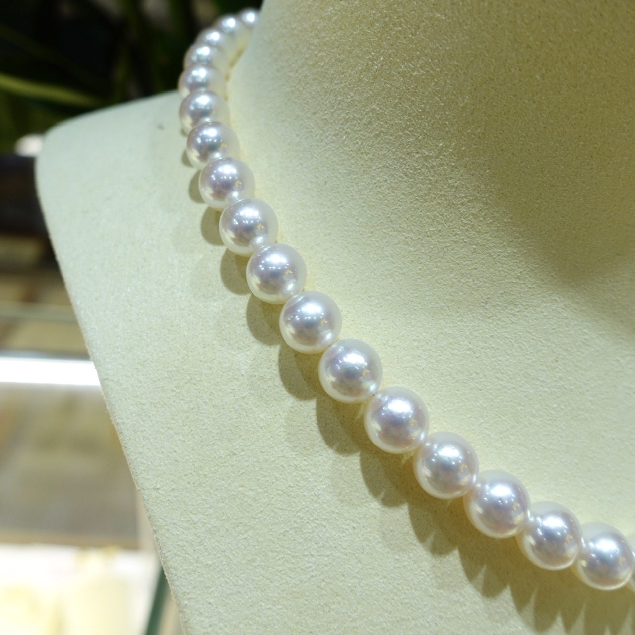 稀有尺寸9-9.5mm 極光Rose日本Akoya珍珠串鏈 (配真科研證書)